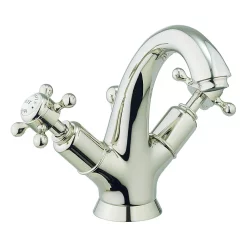 Crosswater - Belgravia Crosshead Highneck Monobloc Basin Mixer With Pop-up Waste - Nickel -Bathroom Extractor Fans Sales hg112dpn l