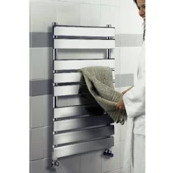 Hudson Reed - Piazza 9 Bar Heated Towel Rail 500 X 950mm - Chrome