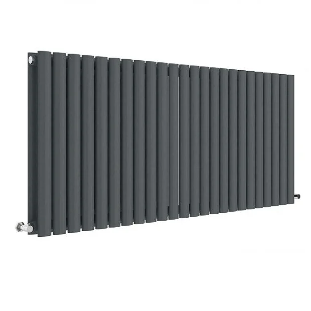 Hudson Reed Revive 600 X 1398mm Horizontal Double Panel Radiator - Anthracite 4 Hudson Reed Revive 600 X 1398mm Horizontal Double Panel Radiator - Anthracite - Image 2