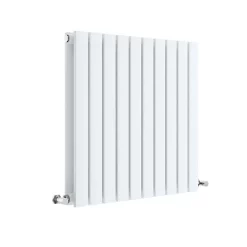 Hudson Reed Sloane 600 X 586mm Horizontal Double Panel Radiator - Satin White -Bathroom Extractor Fans Sales hlw55d l