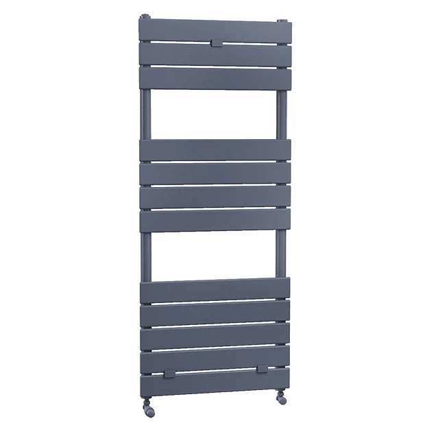 Victorian Plumbing Malham Straight Flat Panel Heated Towel Rail - W500 X H1213mm - Anthracite 4 Victorian Plumbing Malham Straight Flat Panel Heated Towel Rail - W500 X H1213mm - Anthracite - Image 2