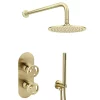 Arezzo Brushed Brass Industrial Style Shower System With Concealed Valve, Head + Handset 1 Arezzo Brushed Brass Industrial Style Shower System With Concealed Valve, Head + Handset -Bathroom Extractor Fans Sales is4bbpkd6