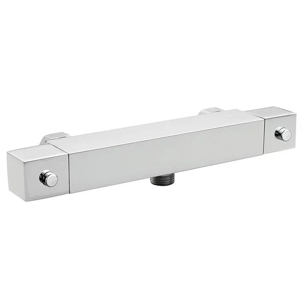 Nuie Square Thermostatic Bar Valve (Bottom Outlet) - Chrome 4 Nuie Square Thermostatic Bar Valve (Bottom Outlet) - Chrome - Image 2