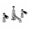 Urlington Bathroom Burlington Kensington Black 3TH Basin Mixer With Pop-up Waste