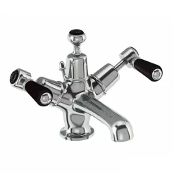 Urlington Bathroom Burlington Kensington Black Basin Mixer With Pop-up Waste