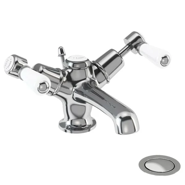 Urlington Bathroom Burlington Kensington - Chrome Basin Mixer Tap With Pop Up Waste 5 Urlington Bathroom Burlington Kensington - Chrome Basin Mixer Tap With Pop Up Waste - Image 3