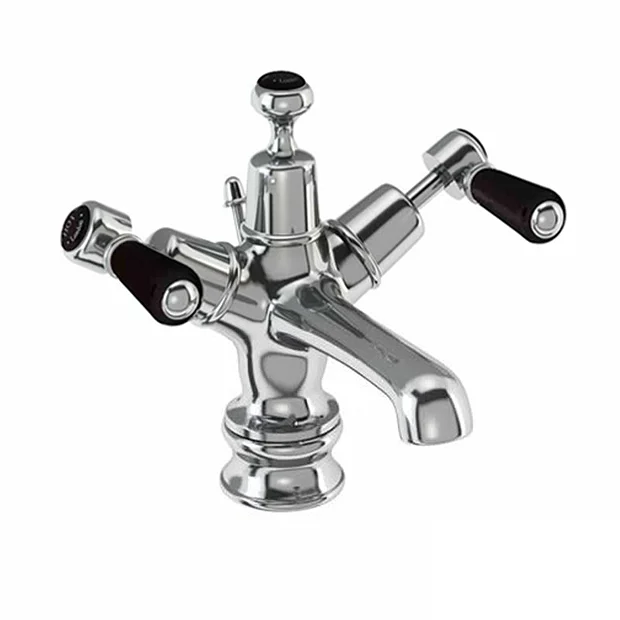 Urlington Bathroom Burlington Kensington Regent Black Basin Mixer With Pop-up Waste 3 Urlington Bathroom Burlington Kensington Regent Black Basin Mixer With Pop-up Waste