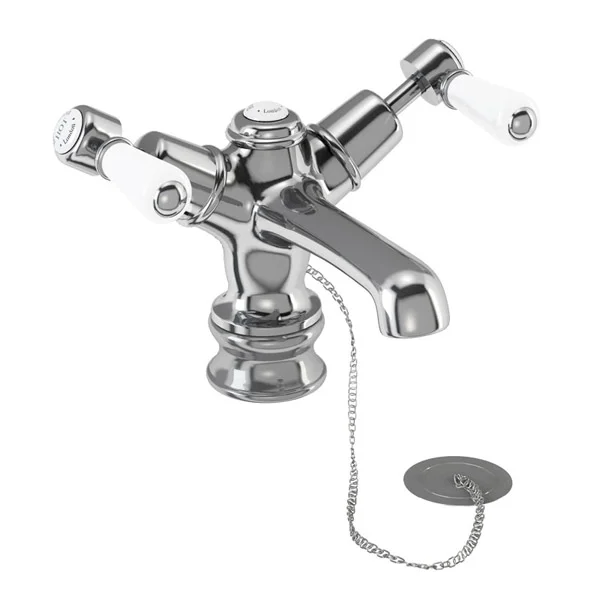Urlington Bathroom Burlington Kensington Regent - Chrome Basin Mixer Tap With Plug & Chain 5 Urlington Bathroom Burlington Kensington Regent - Chrome Basin Mixer Tap With Plug & Chain - Image 3