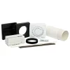 Xpelair Simply Silent Timer Square Extractor Fan With Fitting Kit 100mm -Bathroom Extractor Fans Sales lv100t d1