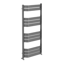Milan Bathroom Milan Bow-Fronted Anthracite 1200 X 550 Designer Flat Panel Heated Towel Rail -Bathroom Extractor Fans Sales mbtr125a4 d3