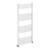 Milan Bathroom Milan Bow-Fronted White 1200 X 550 Designer Flat Panel Heated Towel Rail