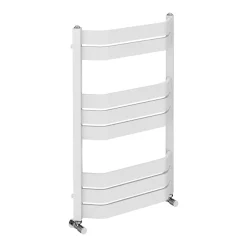 Milan Bathroom Milan Bow-Fronted White 850 X 550 Designer Flat Panel Heated Towel Rail