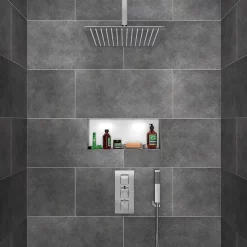 Milan Bathroom Milan Shower Package (inc. 400x400mm Square Rainfall Shower Head + Wall Mounted Handset) 12 Milan Bathroom Milan Shower Package (inc. 400x400mm Square Rainfall Shower Head + Wall Mounted Handset) -Bathroom Extractor Fans Sales mcsp01 detail2