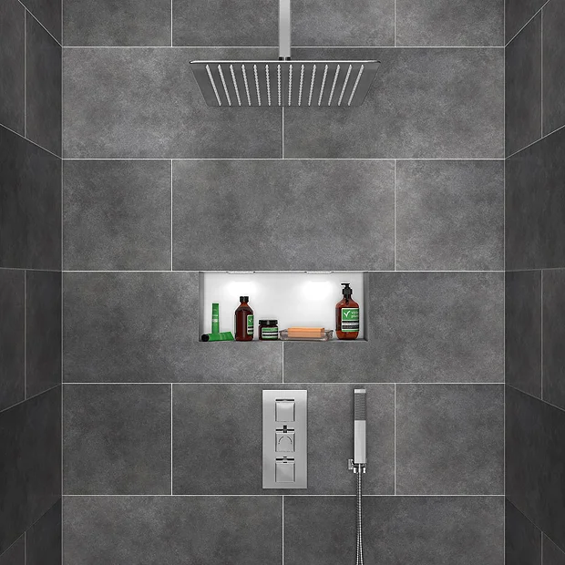 Milan Bathroom Milan Shower Package (inc. 400x400mm Square Rainfall Shower Head + Wall Mounted Handset) 7 Milan Bathroom Milan Shower Package (inc. 400x400mm Square Rainfall Shower Head + Wall Mounted Handset) - Image 5