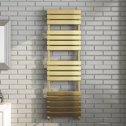 Arezzo Brushed Brass 1600 X 500 Heated Towel Rail -Bathroom Extractor Fans Sales mil16bbd1