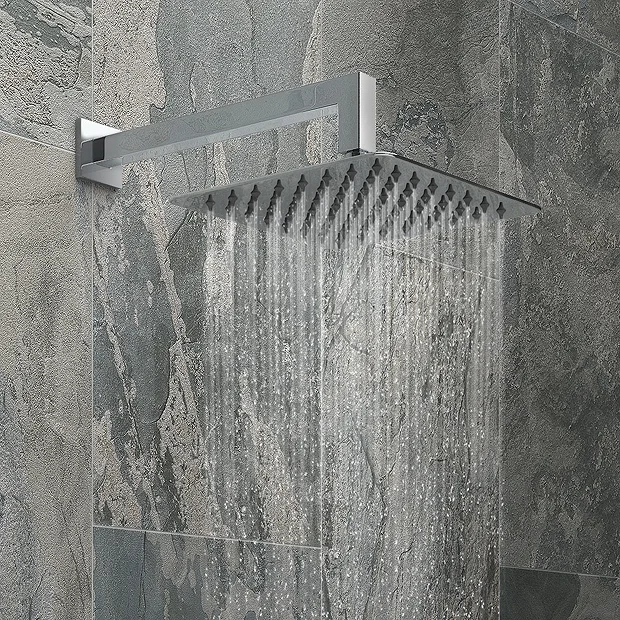 Milan Bathroom Milan Square Modern Shower System With Handset, 4 Body Jets + 200 X 200mm Shower Head 7 Milan Bathroom Milan Square Modern Shower System With Handset, 4 Body Jets + 200 X 200mm Shower Head - Image 5