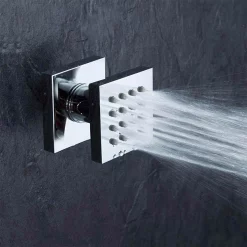 Milan Bathroom Milan Square Modern Shower System With Handset, 4 Body Jets + 200 X 200mm Shower Head 13 Milan Bathroom Milan Square Modern Shower System With Handset, 4 Body Jets + 200 X 200mm Shower Head -Bathroom Extractor Fans Sales mil3ssd4