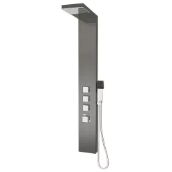 Milan Bathroom Milan Shower Tower Panel - Dark Chrome (Thermostatic) -Bathroom Extractor Fans Sales milanshowertowerpaneldarkchromed1