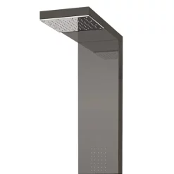 Milan Bathroom Milan Shower Tower Panel - Dark Chrome (Thermostatic) -Bathroom Extractor Fans Sales milanshowertowerpaneldarkchromed2