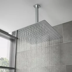 Milan Bathroom Milan Twin Concealed Thermostatic Valve + 400x400mm Rainfall Shower Head -Bathroom Extractor Fans Sales milsp06 d7