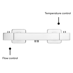 Milan Bathroom Milan Bar Shower Package W. Flat Minimalist Slider Handset Kit