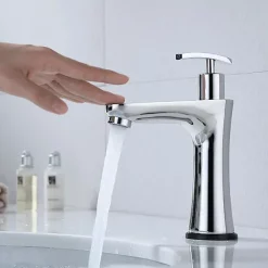 Victorian Plumbing Mileto Touch Sensor Basin Tap With Integrated Soap Dispenser -Bathroom Extractor Fans Sales mt56 d2