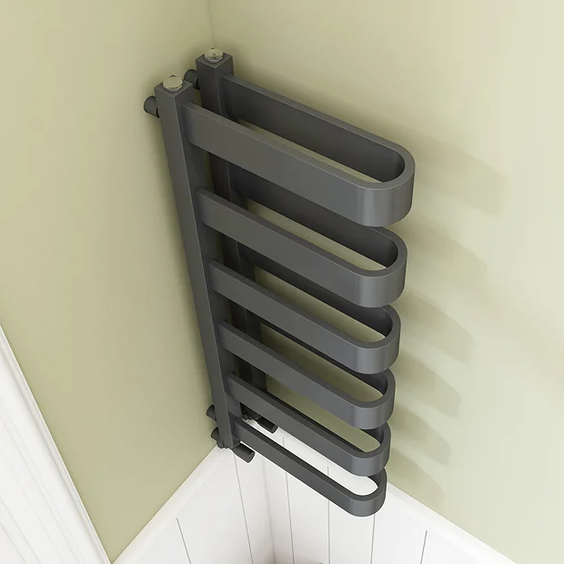 Milan Bathroom Milan Anthracite U-Shaped Heated Towel Rail - 850 X 300mm 5 Milan Bathroom Milan Anthracite U-Shaped Heated Towel Rail - 850 X 300mm - Image 3