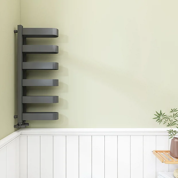 Milan Bathroom Milan Anthracite U-Shaped Heated Towel Rail - 850 X 300mm 6 Milan Bathroom Milan Anthracite U-Shaped Heated Towel Rail - 850 X 300mm - Image 4