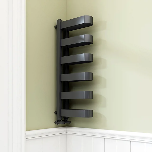 Milan Bathroom Milan Anthracite U-Shaped Heated Towel Rail - 850 X 300mm 4 Milan Bathroom Milan Anthracite U-Shaped Heated Towel Rail - 850 X 300mm - Image 2