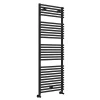 Monza­­ Bathroom Monza Matt Black 1450 X 500 Round Bar Heated Towel Rail
