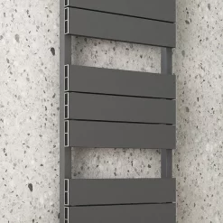 Monza­­ Bathroom Monza Anthracite Aluminium Heated Towel Rail 1150 X 500mm Flat Panels -Bathroom Extractor Fans Sales mzal5ad1
