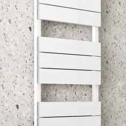 Monza­­ Bathroom Monza White Aluminium Heated Towel Rail 1150 X 500mm Flat Panels -Bathroom Extractor Fans Sales mzal5wd1