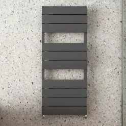 Monza­­ Bathroom Monza Anthracite Aluminium Heated Towel Rail 1200 X 500mm Curved Panels -Bathroom Extractor Fans Sales mzal9ad2