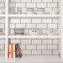 Fine Decor Wallpap Subway Peel & Stick Backsplash Tiles - Pack Of 4 -Bathroom Extractor Fans Sales nh2363 d4