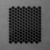 Victorian Plumbing Otsu Hexagon Mosaic Tile Sheet Gloss Black - 300 X 260mm 2 Victorian Plumbing Otsu Hexagon Mosaic Tile Sheet Gloss Black - 300 X 260mm -Bathroom Extractor Fans Sales othxgb d1a