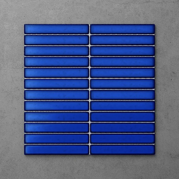 Victorian Plumbing Otsu Kit-Kat Mosaic Tile Sheet Gloss Blue - 295 X 295mm 3 Victorian Plumbing Otsu Kit-Kat Mosaic Tile Sheet Gloss Blue - 295 X 295mm