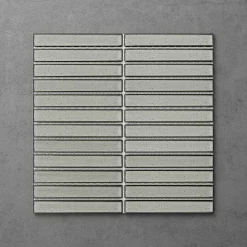 Victorian Plumbing Otsu Concave Kit-Kat Mosaic Tile Sheet Gloss Light Grey Speckled - 295 X 295mm -Bathroom Extractor Fans Sales otkkglgs l2a