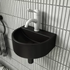 Victorian Plumbing Otsu Concave Kit-Kat Mosaic Tile Sheet Gloss White Speckled - 295 X 295mm -Bathroom Extractor Fans Sales otkkgws d1