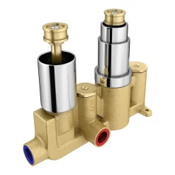 Victorian Plumbing Pablo Twin Crosshead Concealed Shower Valve - Chrome -Bathroom Extractor Fans Sales pabsv1 d1