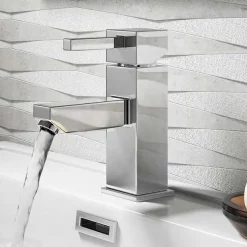Victorian Plumbing Prime Modern Mono Basin Mixer Tap - Chrome -Bathroom Extractor Fans Sales pri001 n d2