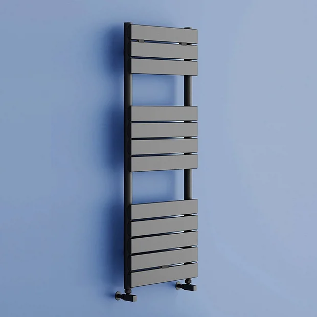 Milan Bathroom Milan Matt Black H1213mm X W500mm Heated Towel Rail 4 Milan Bathroom Milan Matt Black H1213mm X W500mm Heated Towel Rail - Image 2