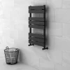 Milan Bathroom Milan Matt Black 840mm X 500mm Heated Towel Rail -Bathroom Extractor Fans Sales rad8mbd4