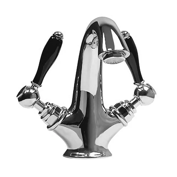 Imperial Radcliffe Chrome Tall Mono Basin Mixer With Black Levers + Waste 4 Imperial Radcliffe Chrome Tall Mono Basin Mixer With Black Levers + Waste - Image 2