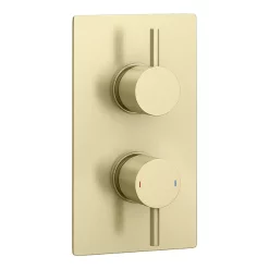 Arezzo Brushed Brass Round Shower Package With Concealed Valve + Ceiling Mounted Head -Bathroom Extractor Fans Sales rd2bbpkcm detail2