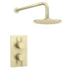 Arezzo Brushed Brass Round Shower Package With Concealed Valve + Head -Bathroom Extractor Fans Sales rd2bbpkcmnd5
