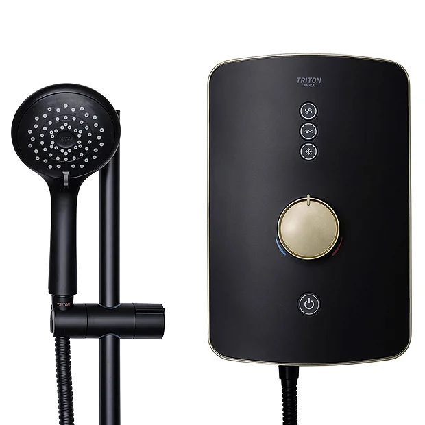 Triton Amala 8.5kw Electric Shower - Black/Brushed Brass 5 Triton Amala 8.5kw Electric Shower - Black/Brushed Brass - Image 3