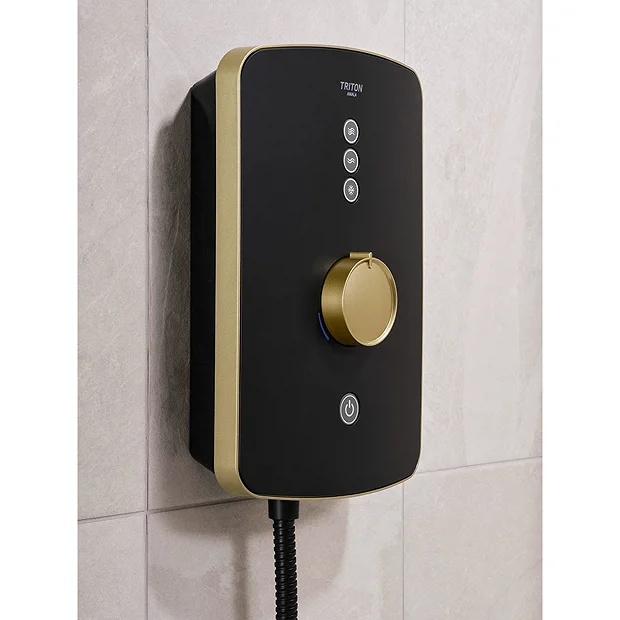 Triton Amala 8.5kw Electric Shower - Black/Brushed Brass 7 Triton Amala 8.5kw Electric Shower - Black/Brushed Brass - Image 5