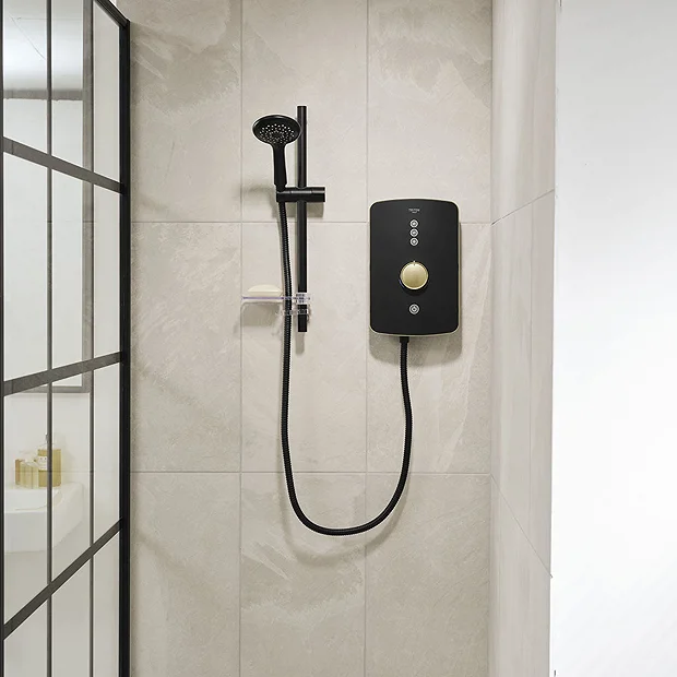 Triton Amala 8.5kw Electric Shower - Black/Brushed Brass 8 Triton Amala 8.5kw Electric Shower - Black/Brushed Brass - Image 6