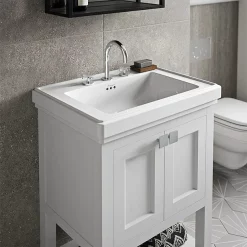 Urlington Bathroom Burlington Riviera Art Deco Chrome 3 Hole Deck Basin Mixer