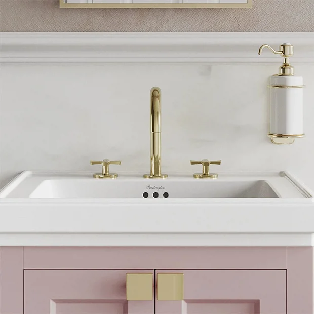 Urlington Bathroom Burlington Riviera Art Deco Gold 3 Hole Deck Basin Mixer 3 Urlington Bathroom Burlington Riviera Art Deco Gold 3 Hole Deck Basin Mixer